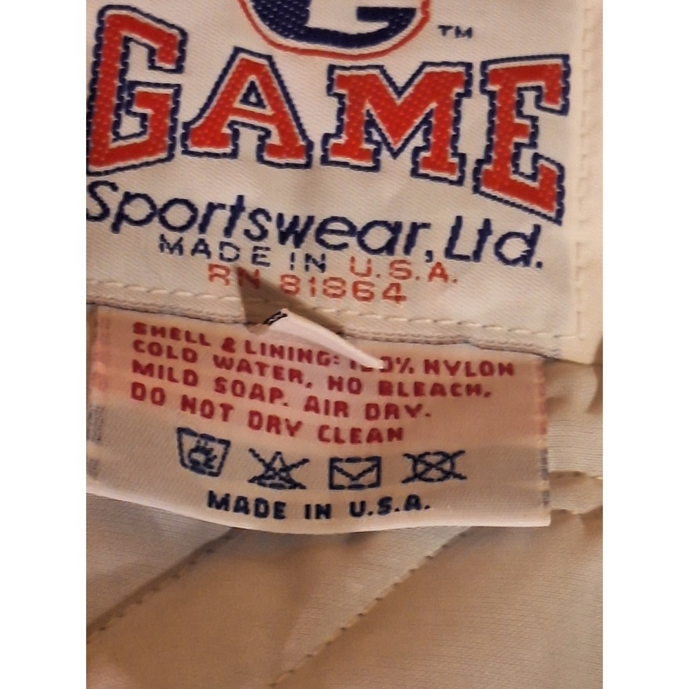 GAME Sportswear Mens Nylon Bomber Jacket XXL Harness Racing Horse Gold USA 81864 - Picture 12 of 16